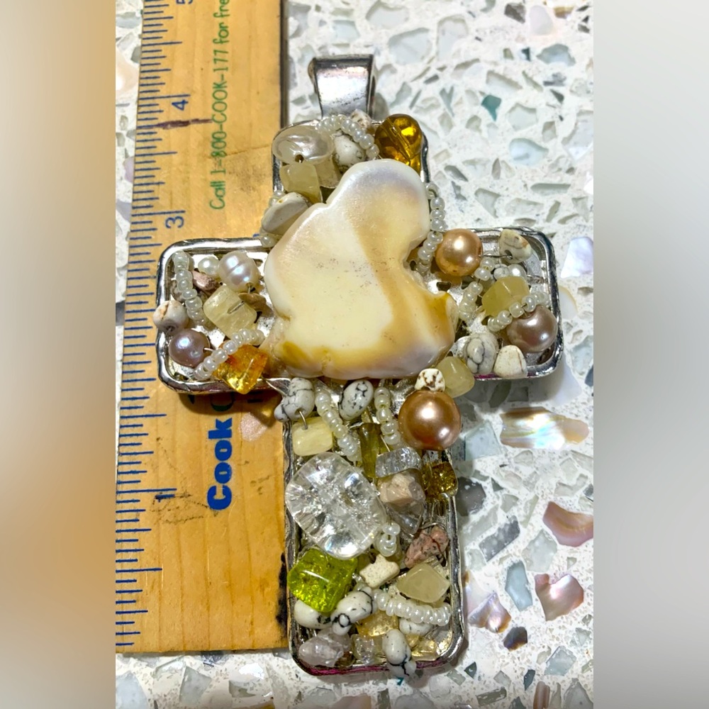 Encrusted Cross Pendant